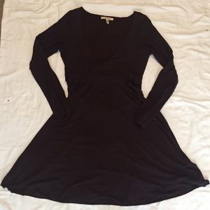 Free People Brown Longsleeve A-Line Dress Size L